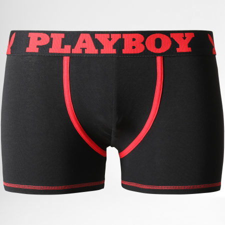 Playboy - Lot De 2 Boxers Classic Cool Noir Rouge